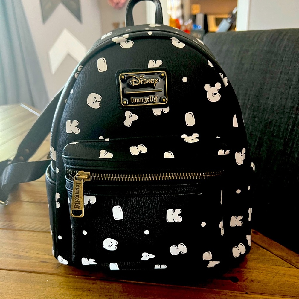 Loungefly Black and White Disney Backpack